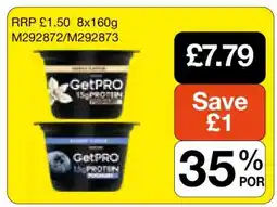 Makro GetPRO 15g Protein Yogurt offer