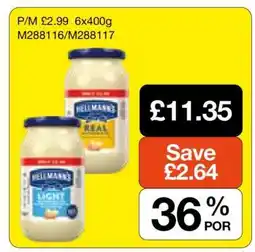 Makro Hellmann's Real/Light Mayonnaise offer
