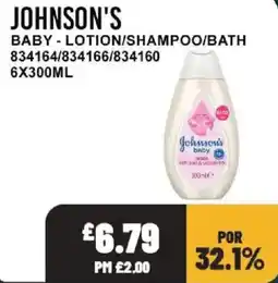 Bestway Johnson's baby lotion/shampoo/bath offer