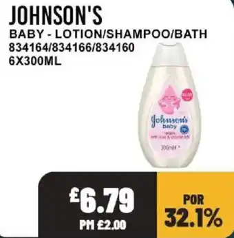 Bestway Johnson's baby lotion/shampoo/bath offer