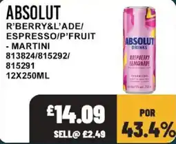 Bestway Absolut raspberry lemonade offer