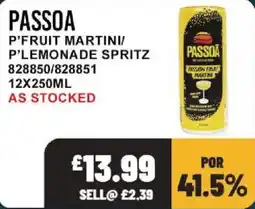 Bestway Passoa P'fruit martini/p'lemonade spritz offer