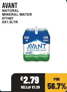 Bestway Avant natural mineral water offer