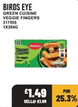 Bestway Birds Eye green cuisine veggie fingers offer