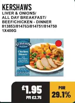 Bestway Kershaws chicken dinner offer
