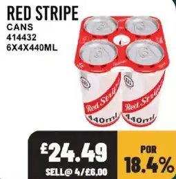 Bestway Red stripe cans offer