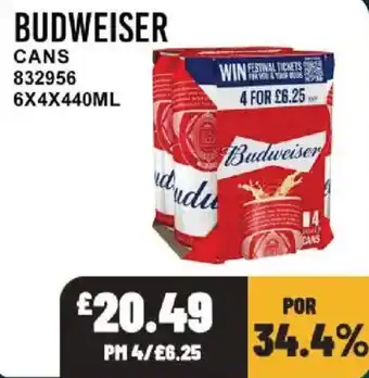 Budweiser cans