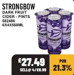 Bestway Strongbow dark fruit cider offer
