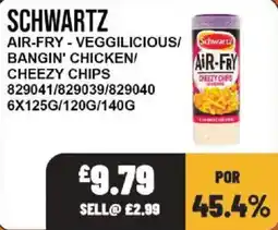 Bestway Schwartz air-fry veggilicious/bangin' chicken/cheezy chips offer
