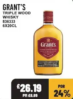 Bestway Grant's Triple wood whisky offer