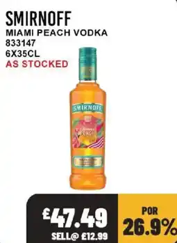 Bestway Smirnoff Miami peach vodka offer