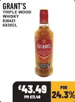 Bestway Grants triple wood whisky offer