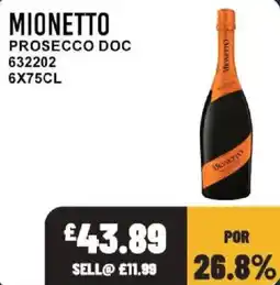 Bestway Mionetto prosecco doc offer