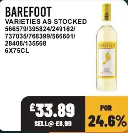 Bestway Barefoot white wine offer
