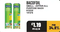 Bestway Bacofoil zipper all purpose bags offer