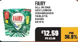 Bestway Fairy all in one adv lemon dishwasher tablets offer