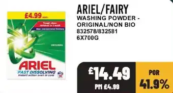 Bestway Ariel / Fairy washing powder original non bio offer