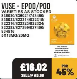 Bestway Vuse epod/pod offer