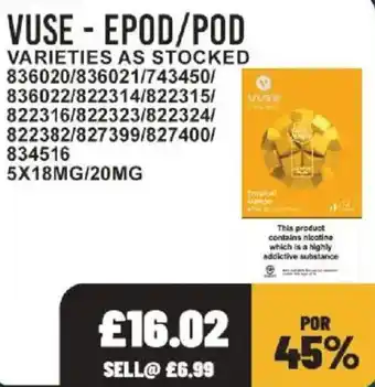 Bestway Vuse epod/pod offer