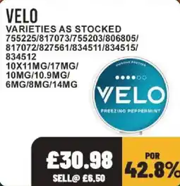 Bestway Velo freezing peppermint offer