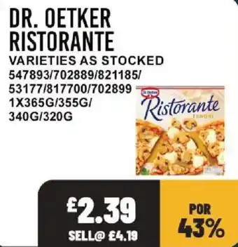 Bestway Dr. Oetker ristorante offer