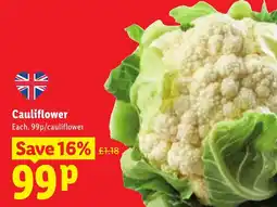 Lidl Cauliflower offer