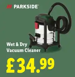 Lidl Parkside wet & dry vacuum cleaner offer