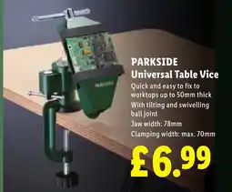 Lidl Parkside universal table vice offer