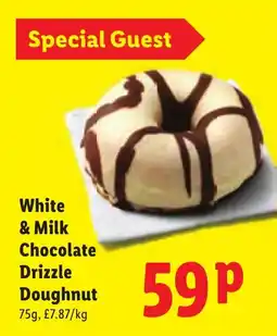 Lidl White & Milk Chocolate Drizzle Doughnut offer