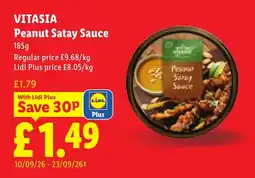Lidl Vitasia Peanut Satay Sauce offer