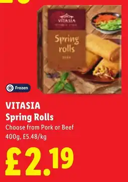 Lidl Vitasia spring rolls offer