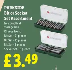 Lidl Parkside Bit or Socket Set Assortment offer