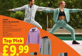 Crivit adult's zip-up hoodie
