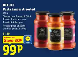 Lidl Deluxe pasta sauces assorted offer