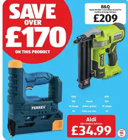 Aldi Aldi 20V Cordless Nail Gun offer