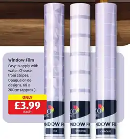 Aldi Window Film offer