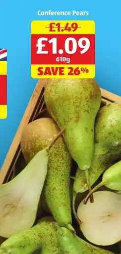 Aldi Conference Pears offer