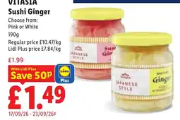 Lidl Vitasia sushi ginger offer