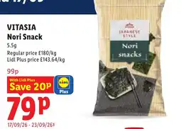 Lidl Vitasia nori snack offer