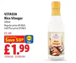 Lidl Vitasia rice vinegar offer