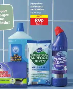 Aldi Power Force antibacterial surface wipes offer