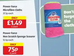 Aldi Power Force Microfibre Cloths offer
