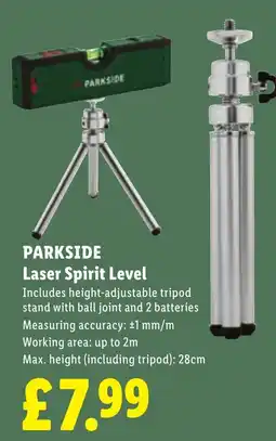 Lidl Parkside laser spirit level offer
