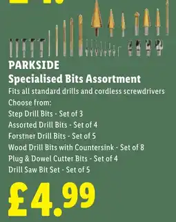 Lidl Parkside specialised bits assortment offer