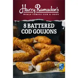 Iceland Harry Ramsden’s 8 (Approx.) Battered Cod Goujons 350g offer