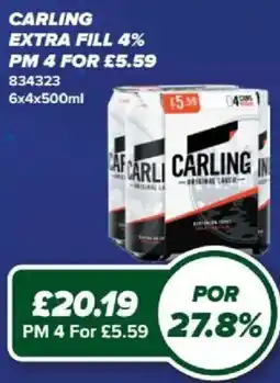 Bestway Carling extra fill offer