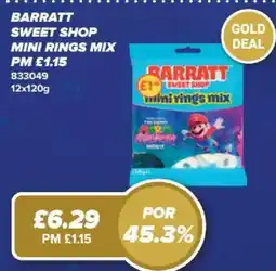 Bestway Barratt sweet shop mini rings mix offer