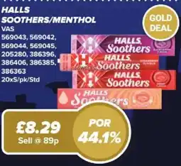 Bestway Halls soothers/menthol offer