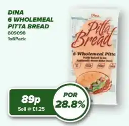 Bestway Dina 6 wholemeal pitta bread offer