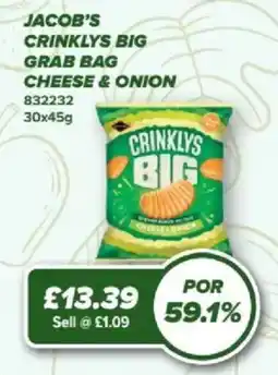 Bestway Jacob's crinklys big grab bag cheese & onion offer